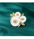 XSB162 - White Floral Saree Brooch